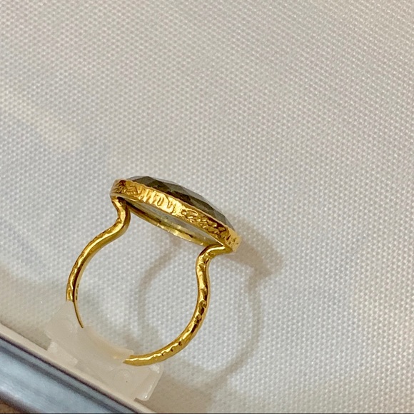 SOLD Argento Vivo 18K Gold Vermeil Labradorite Ring 7 - Picture 4 of 8